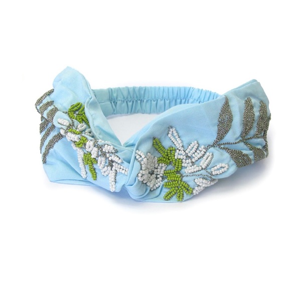 Beaded Chiffon Headband - Picture 2 of 2